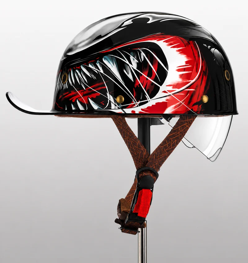 Motorhelm Halfopen Baseball Stijl DOT ECE Gecertificeerd Dagelijks Rijden Veiligheid Comfort Bescherming | Sansoti
