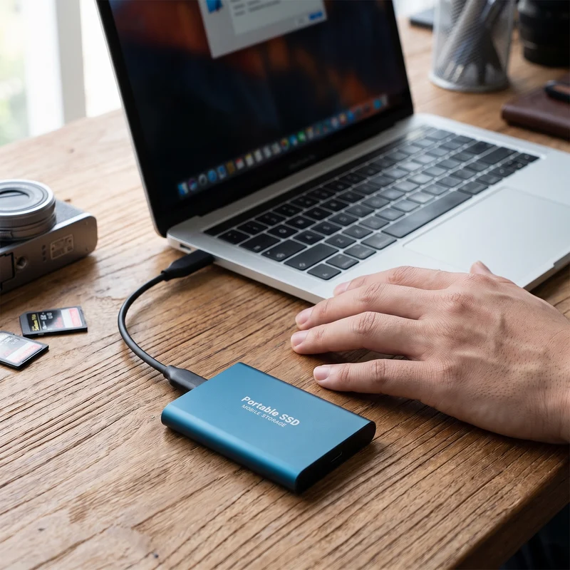 Externe SSD USB-C 1050 MB/s 4TB 8TB 16TB Aluminium Behuizing 50 Gram Laptop | Sansoti