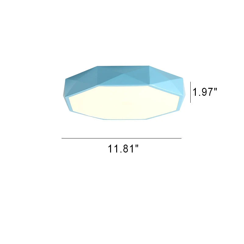 Plafondlamp Gang 30 cm Dimbaar LED IJzer en Acryl Lage Plafonds Flush Mount | Sansoti