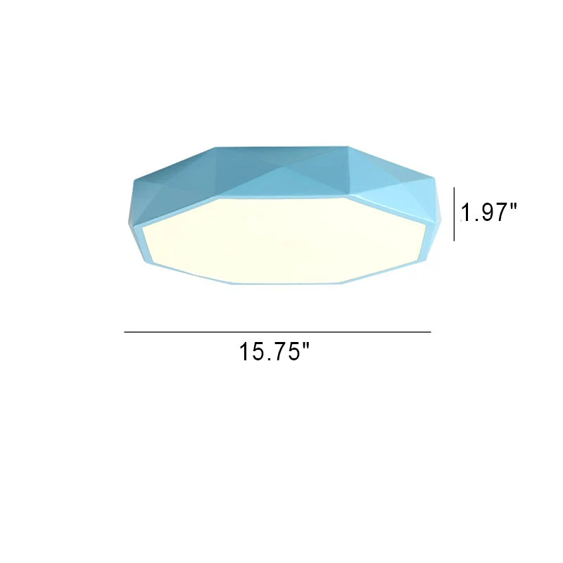 Plafondlamp Gang 30 cm Dimbaar LED IJzer en Acryl Lage Plafonds Flush Mount | Sansoti