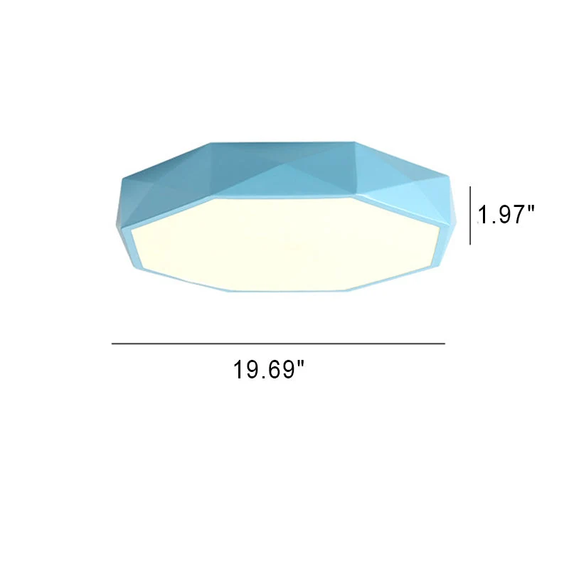 Plafondlamp Gang 30 cm Dimbaar LED IJzer en Acryl Lage Plafonds Flush Mount | Sansoti