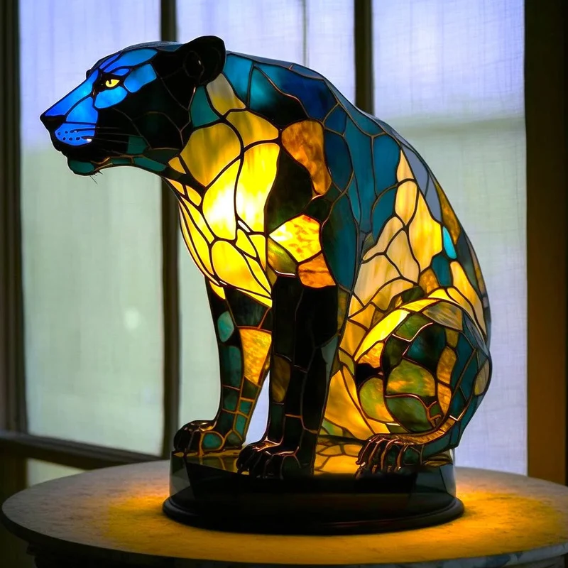 Decoratieve Dierenlamp 15 cm – Kunstlamp met LED-verlichting voor Kinderkamer, Woonkamer en Sfeerverlichting | Sansoti
