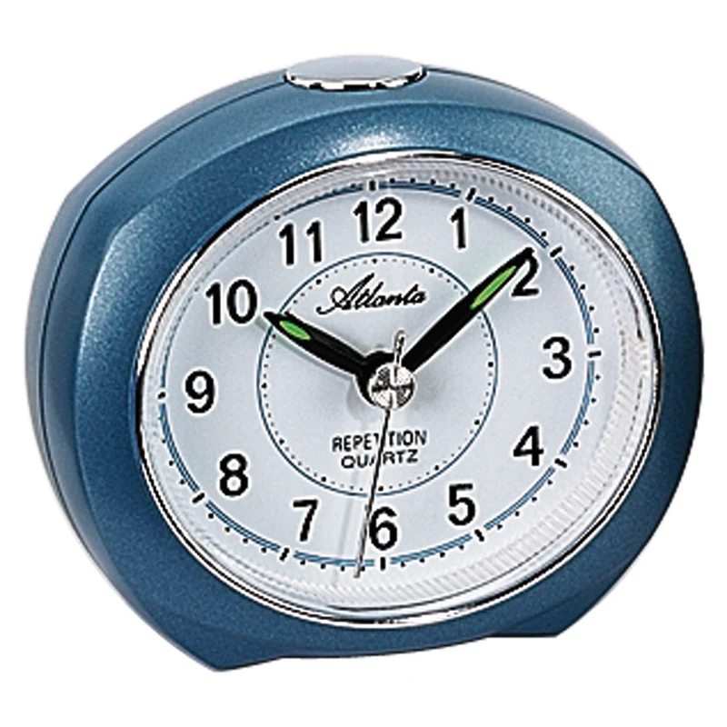 Atlanta 1593/5 Wecker Blau • Quarzwerk • Kompaktes Design