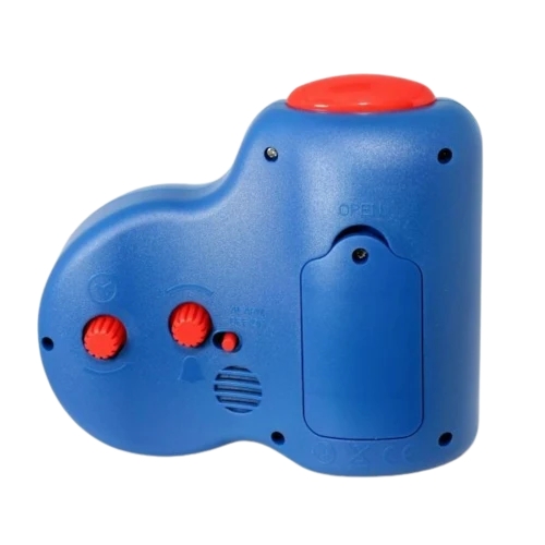 Atlanta Panda 2145/5 Wecker Blau • 3D Rubber Patch • Schleichende Sekunde