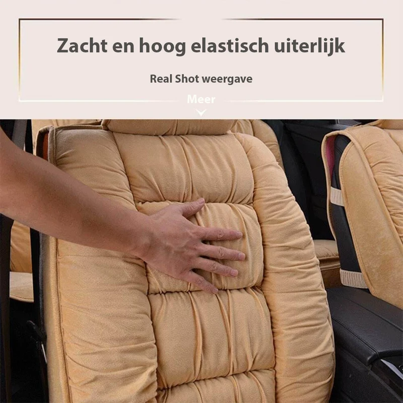 Autostoelhoes Pluche – Comfortabele Stoelbeschermer voor Auto – Universele Pasvorm met Polyestervulling | Sansoti