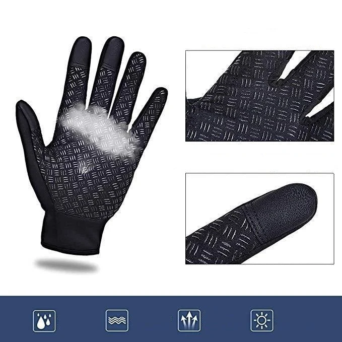 Waterbestendige en Winddichte Handschoenen – Zachte Fleece Voering Thermo Touchscreen Compatibel – Unisex Winter Handschoenen Outdoor Sport Fietsen Wandelen | Sansoti