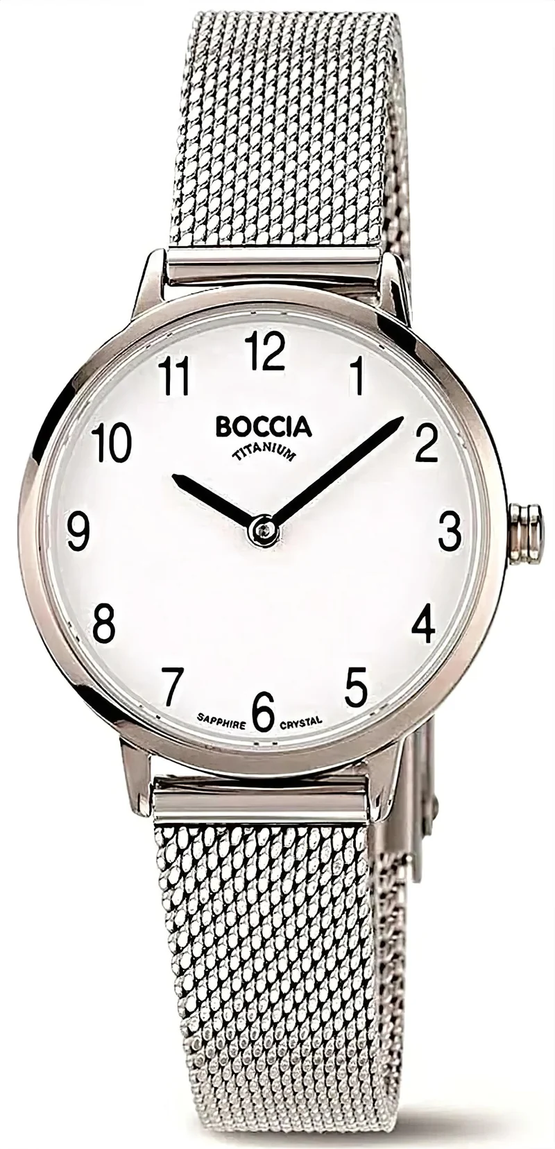 Boccia 3345-02 Damenuhr • Hautfreundliches Reintitan • Saphirglas