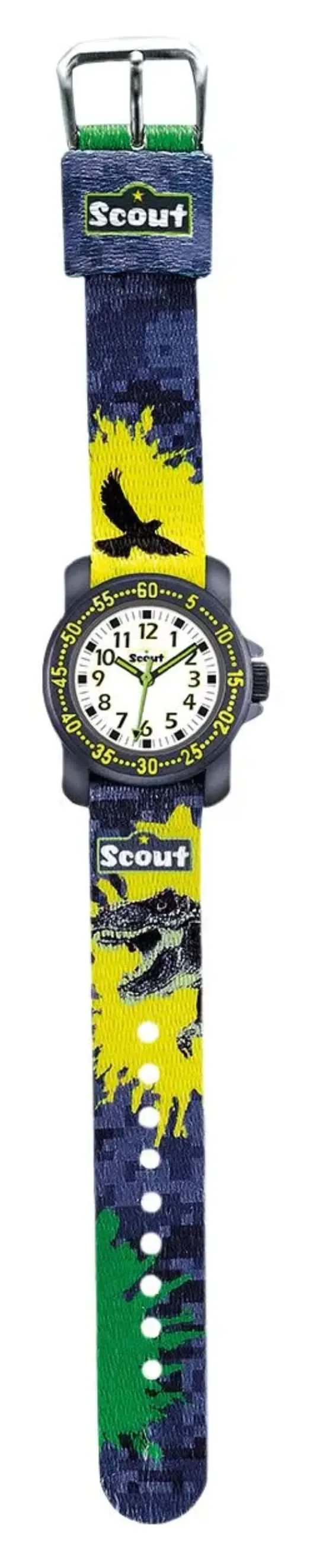 Scout Action Boys 280376039 Jungen-Uhr • Lernzifferblatt • 5 Bar wasserdicht