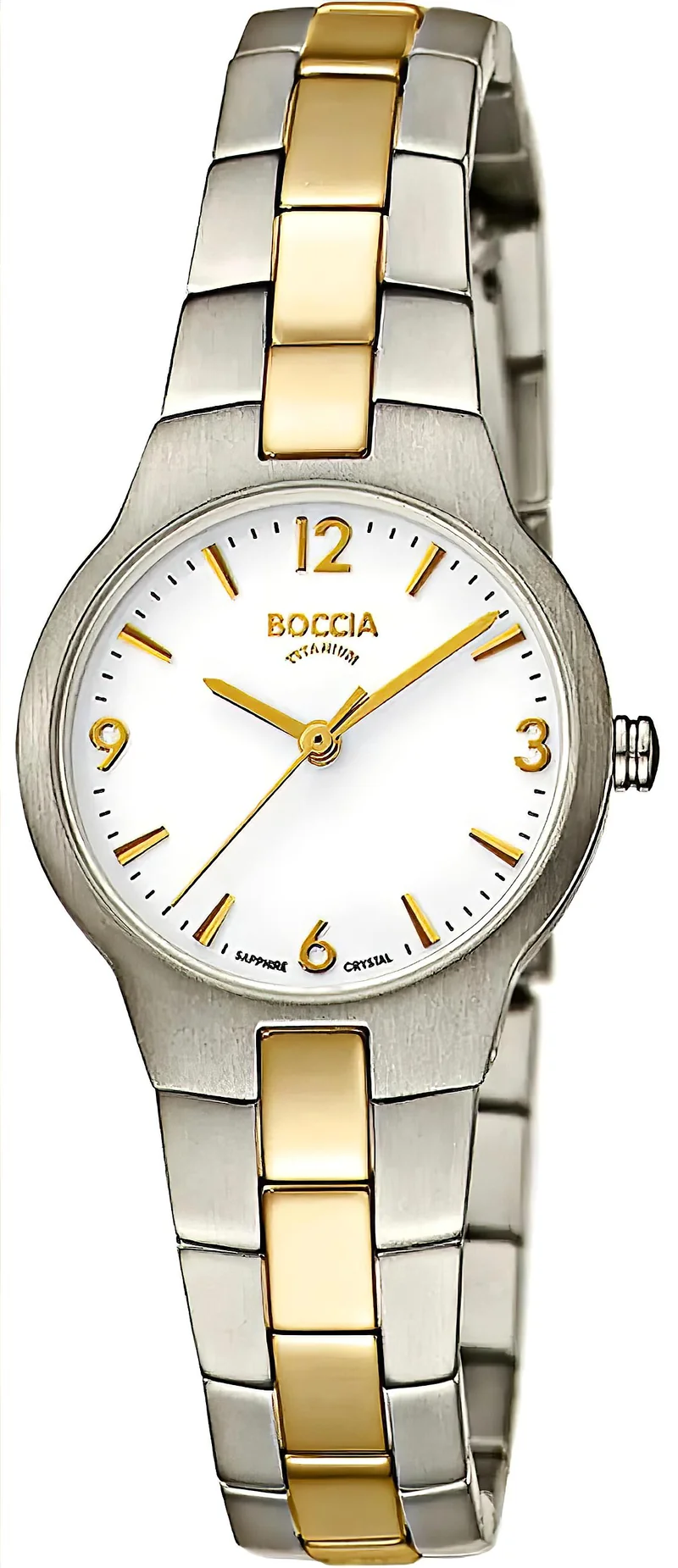 Boccia 3312-02 Damenuhr • Hautfreundliches Reintitan • Saphirglas