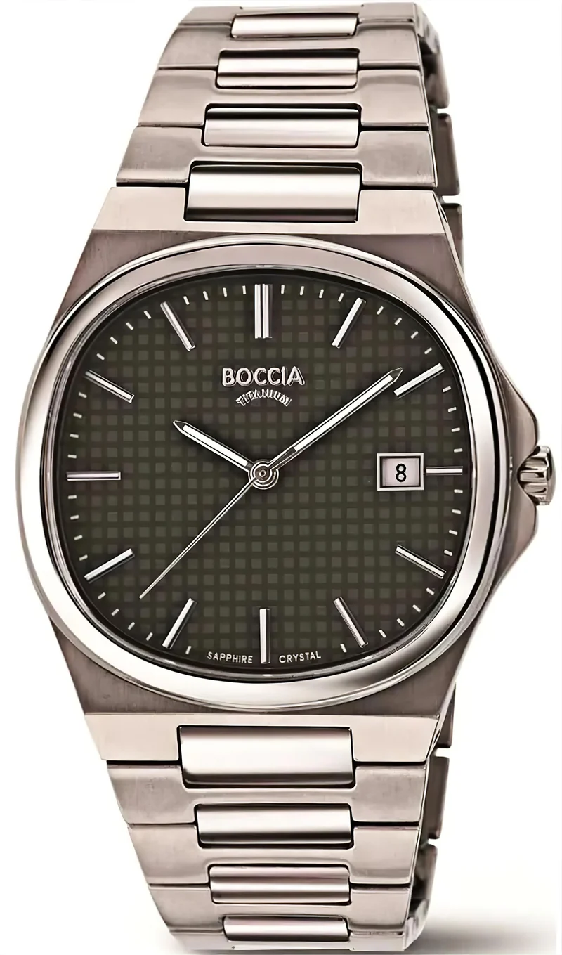 Boccia 3657-04 Herrenuhr - Reintitan - Antiallergisch
