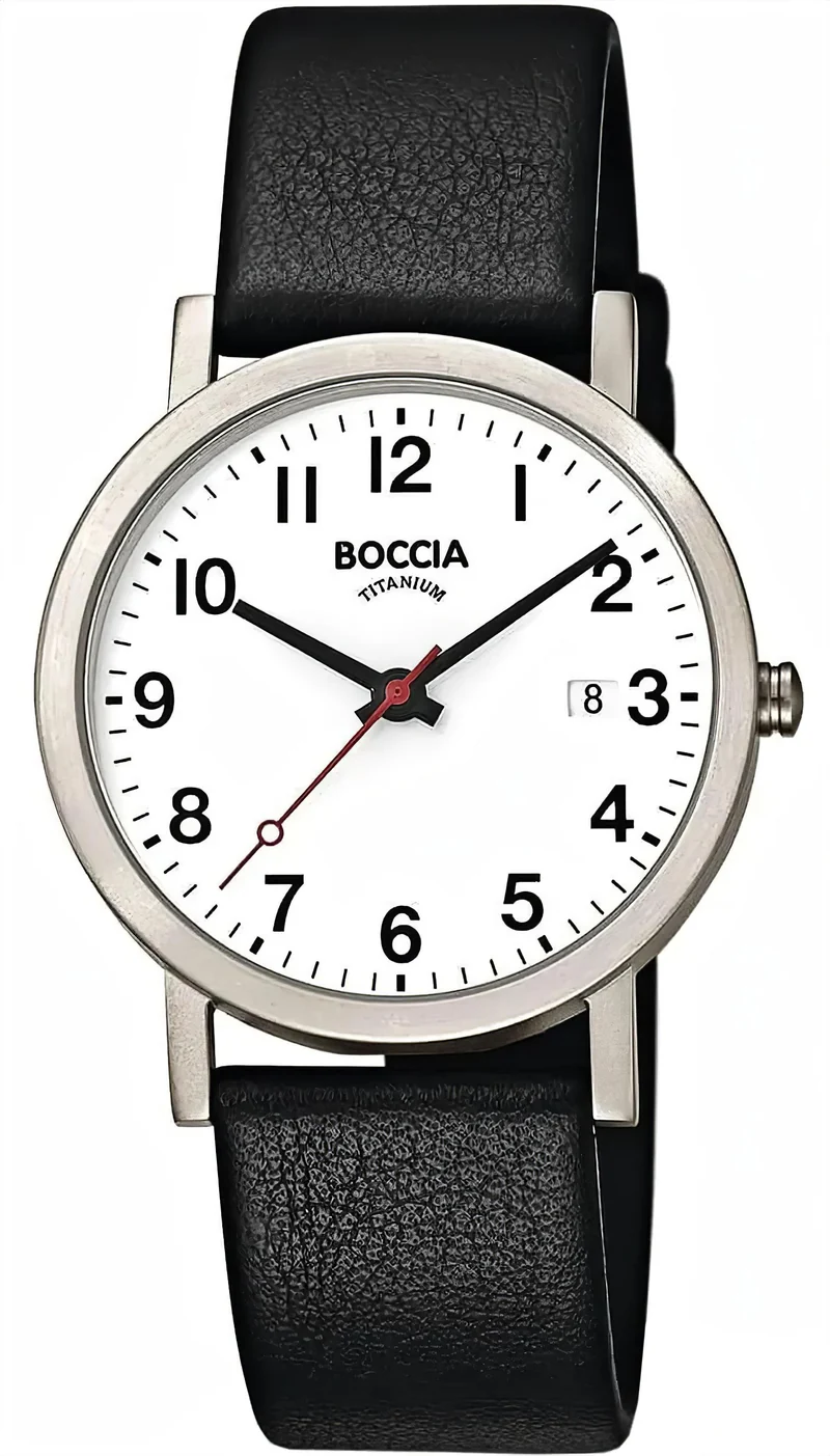 Boccia 3622-03 Herrenuhr • Hautfreundliches Reintitan • Extrem leicht & robust