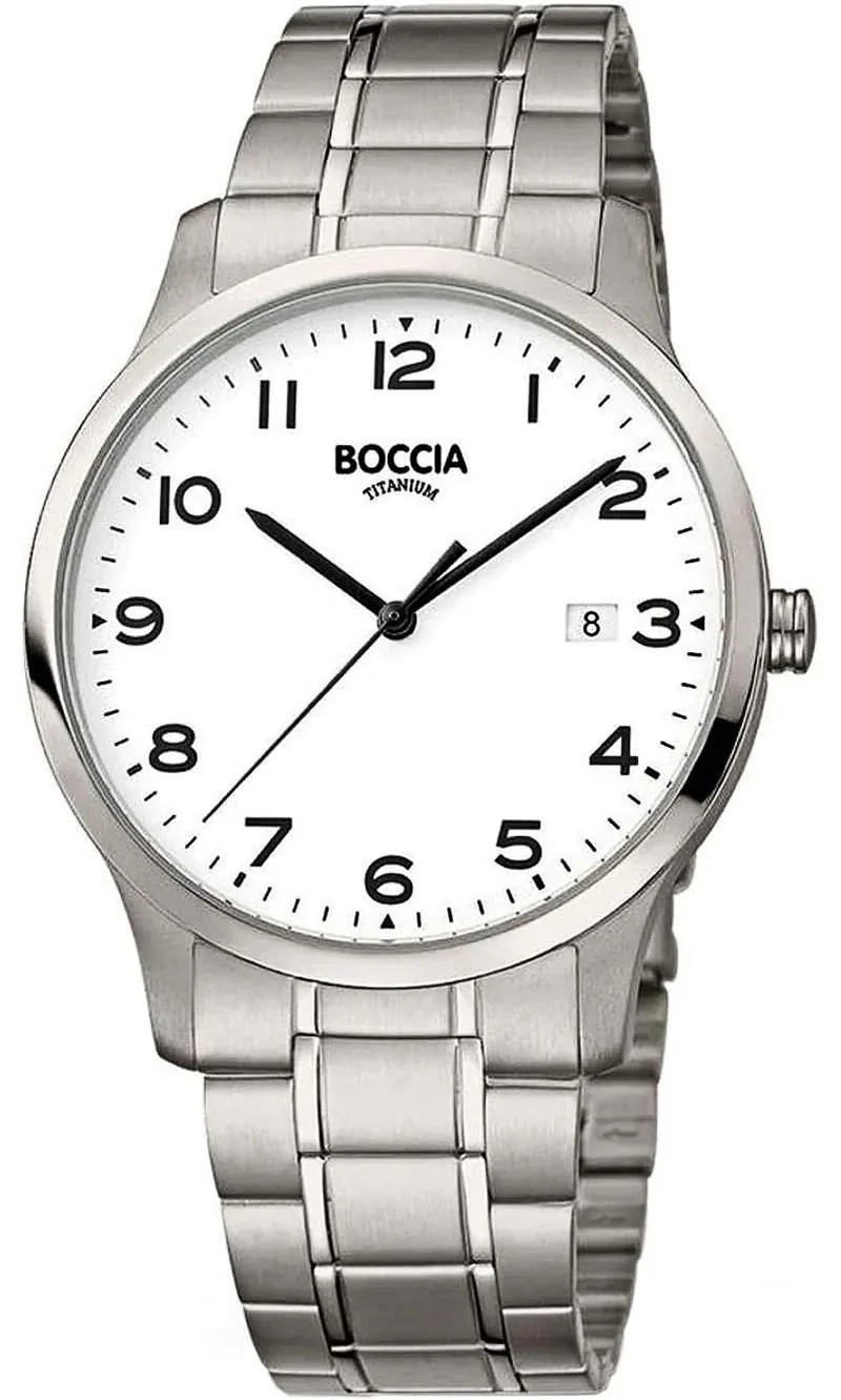 Boccia 3620-01 Herrenuhr • Hautfreundliches Reintitan • Extrem leicht & robust
