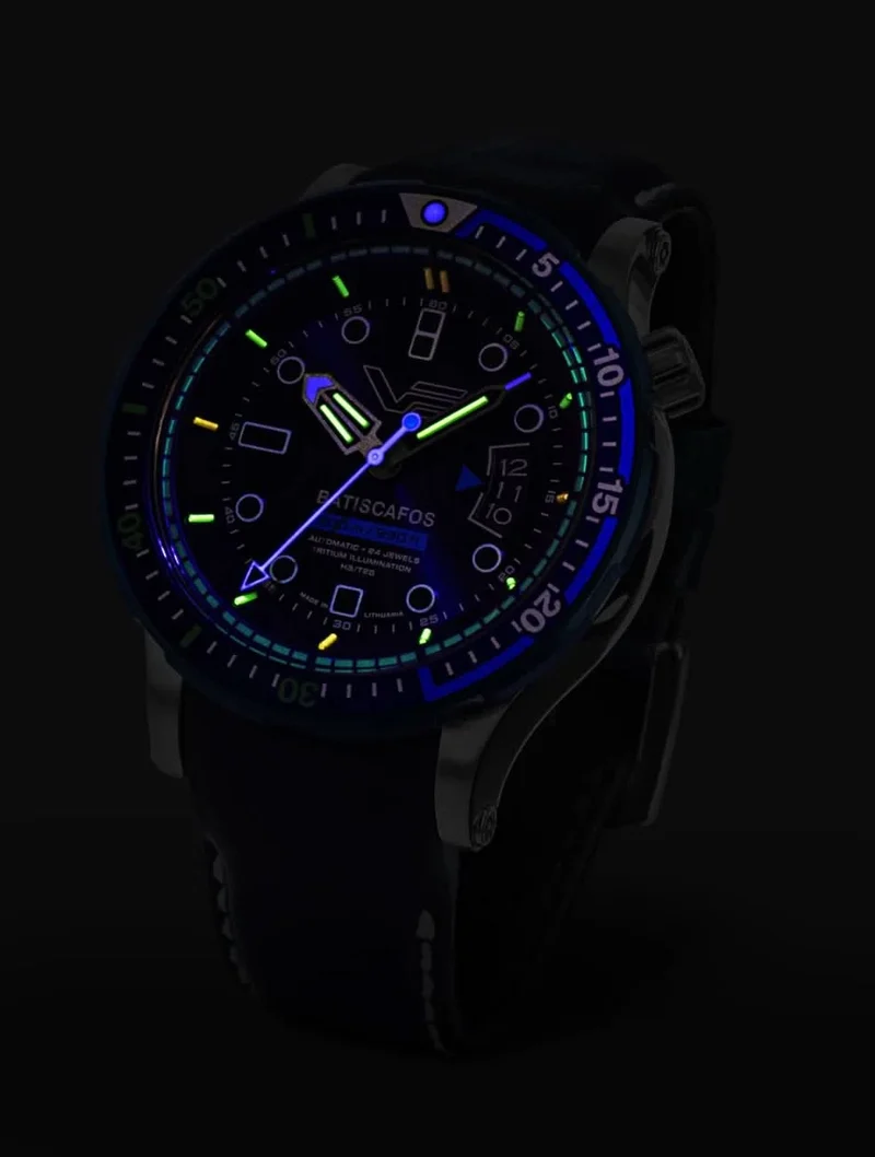 Vostok Europe Batiscafos NH35-511E768B Herrenuhr • Tritium-Lichtquellen • 30 Bar Wasserdicht