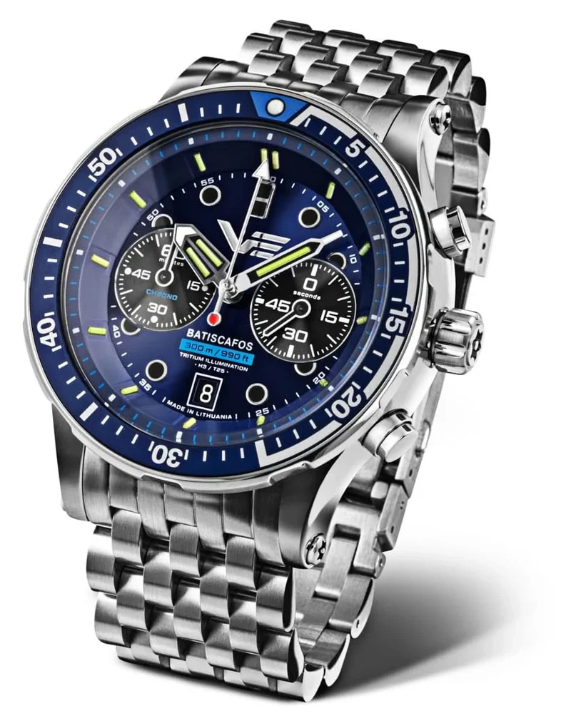 Vostok Europe Batiscafos 6S21-511A772B Herrenuhr • 30 ATM Taucheruhr • Tritium-Beleuchtung