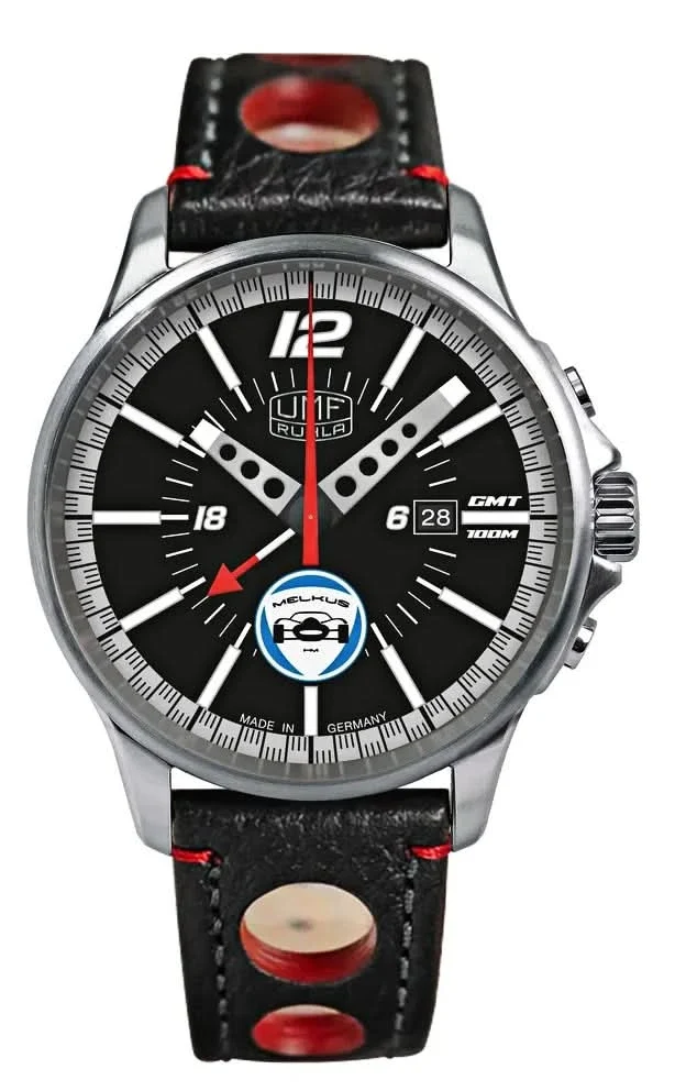 UMF Ruhla Melkus GMT 1848-1 Herrenuhr • Made in Germany • Saphirglas