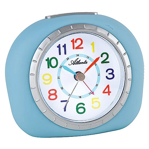 Atlanta 1966/5 Wecker Blau • Schleichende Sekunde • Rubber Finish