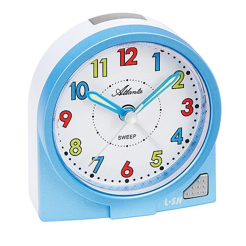 Atlanta 2127/5 Wecker Blau • Quarzwerk mit schleichender Sekunde • Kindgerechtes Design