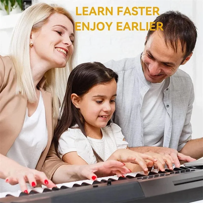 Verwijderbare Piano Toetslabels — Siliconen Nootlabels voor 88 Toetsen — Leerhulp voor Beginners | Sansoti