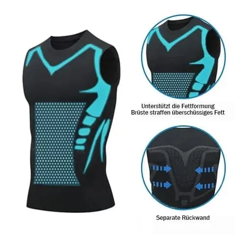 Ionic Shaping Vest voor Mannen – Compressie Shapewear Hemd zonder Mouwen – Lichaamsvormend en Comfortabel – Ademend Ontwerp voor Dagelijks Gebruik | Sansoti