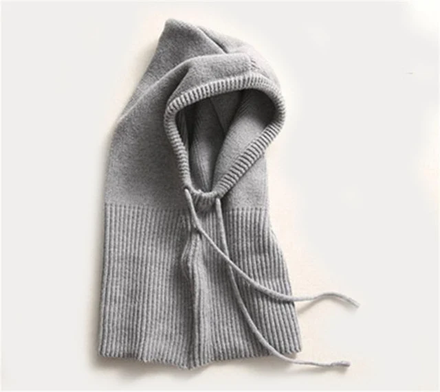 Gebreide Muts met Trekkoord – Winter Beanie met Capuchon voor Koude Dagen | Sansoti