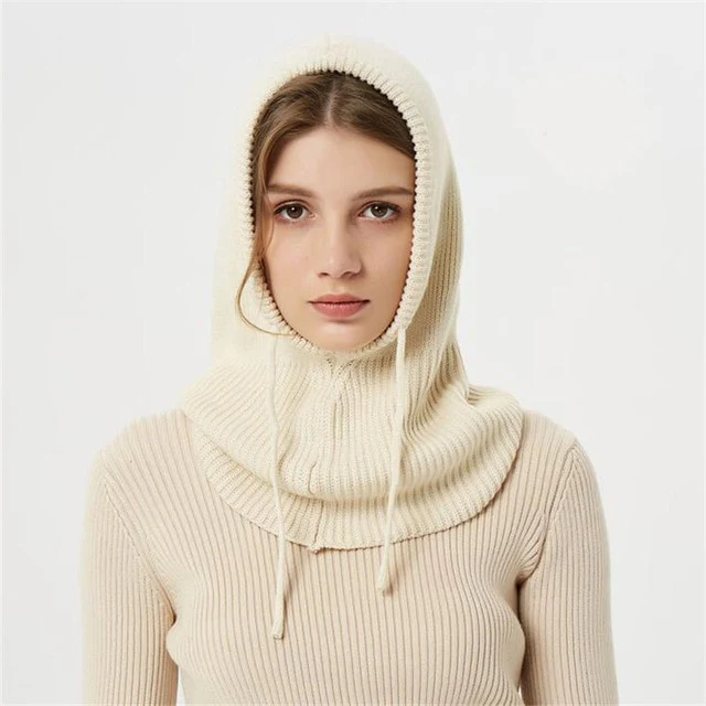 Gebreide Muts met Trekkoord – Winter Beanie met Capuchon voor Koude Dagen | Sansoti