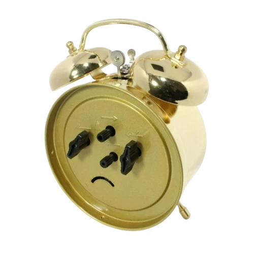 Atlanta 1058/9 Wecker Gold • Mechanisches Doppelglockenwerk • Leuchtzeiger