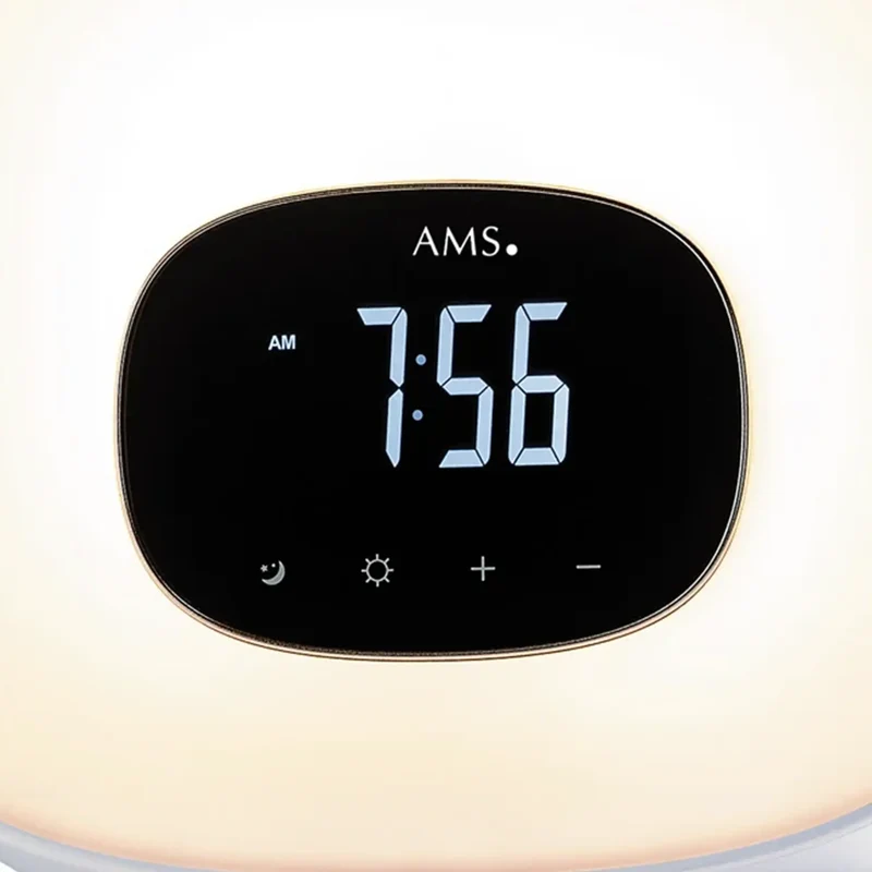 AMS Lichtwecker T1302 Wecker Weiß • Sonnenaufgangs-Licht • Radiofunktion