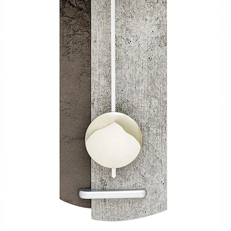 AMS F5331 Wanduhr Steinstruktur • Funk-Pendelwerk • Holzgehäuse