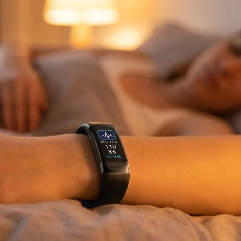 Smartwatch met Bloeddrukmeter, ECG, Hartslagmeter, Zuurstofsaturatie en Slaaptracking – Gezondheidsmonitor | Sansoti