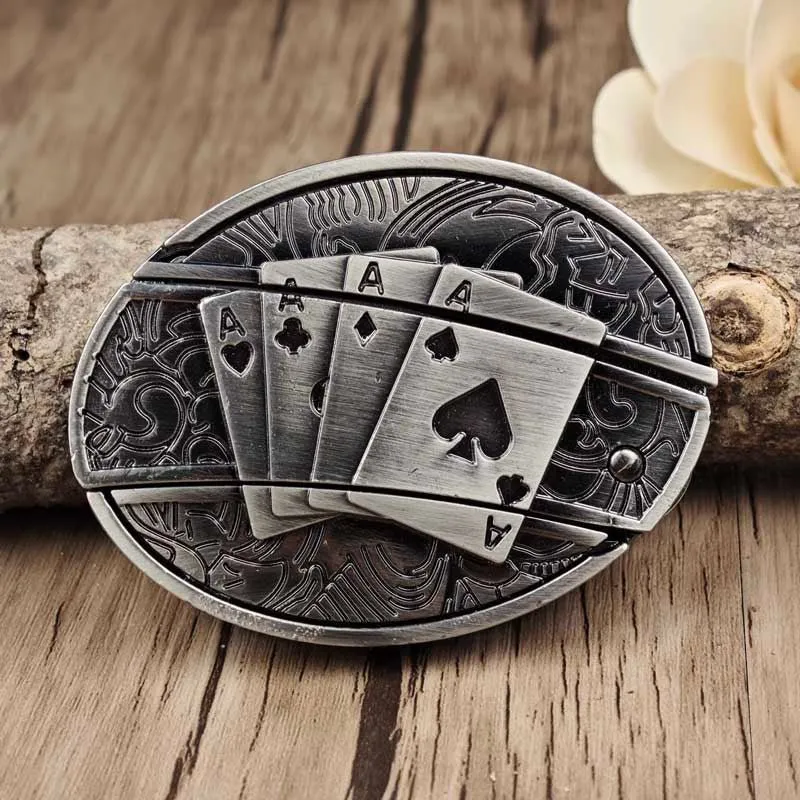Metalen Ovale Western Riem Gesp met Ingebouwd EDC-Gereedschap | 24 Designs | Zinklegering | 7,7 x 6 cm | Sansoti