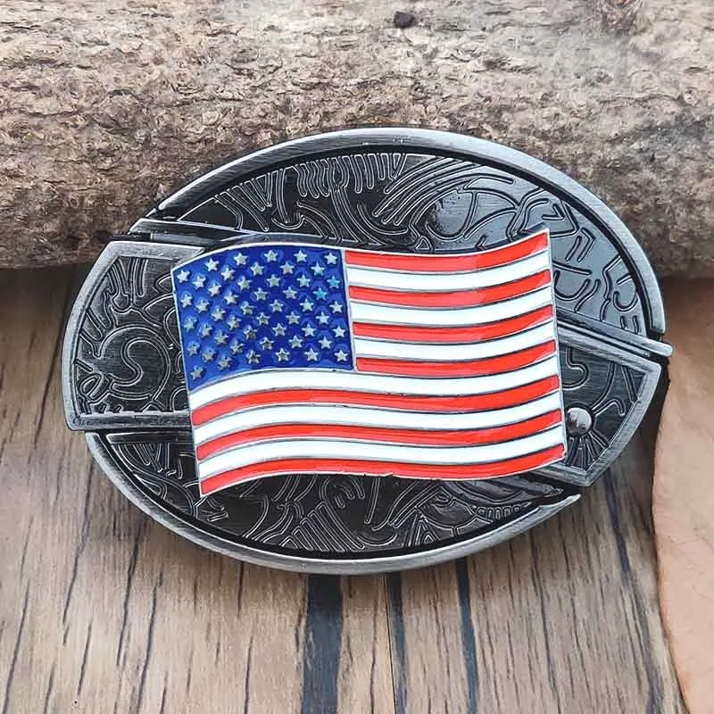 Metalen Ovale Western Riem Gesp met Ingebouwd EDC-Gereedschap | 24 Designs | Zinklegering | 7,7 x 6 cm | Sansoti
