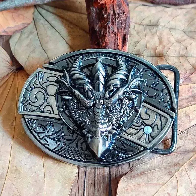 Metalen Ovale Western Riem Gesp met Ingebouwd EDC-Gereedschap | 24 Designs | Zinklegering | 7,7 x 6 cm | Sansoti