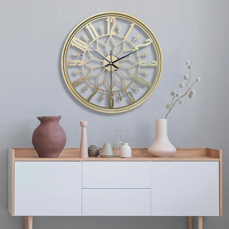 Industriële Wandklok 30cm Vintage Metaal Stille Beweging | Sansoti