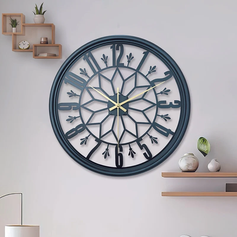 Industriële Wandklok 30cm Vintage Metaal Stille Beweging | Sansoti