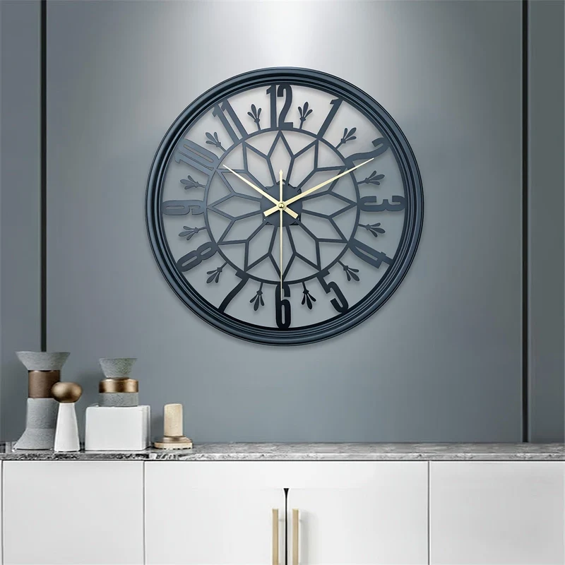 Industriële Wandklok 30cm Vintage Metaal Stille Beweging | Sansoti