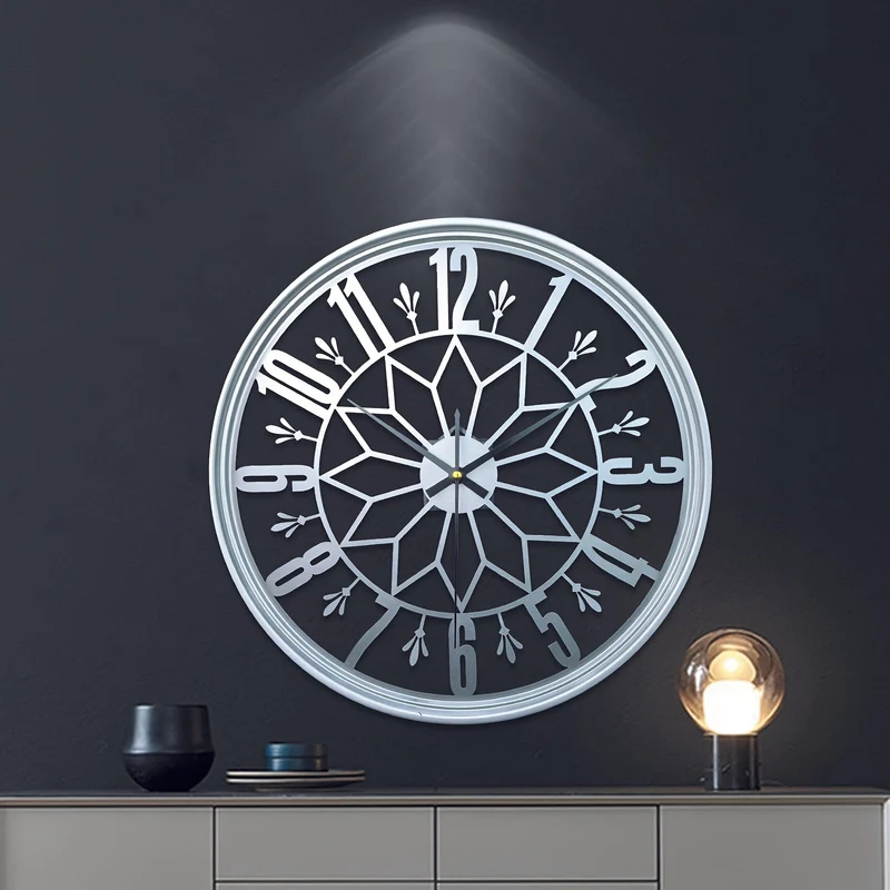 Industriële Wandklok 30cm Vintage Metaal Stille Beweging | Sansoti