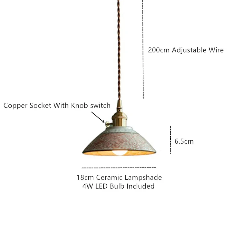 Hanglamp Keukeneiland Keramiek Koperen Fitting Handgeschilderd Bloemmotief E27 4 Dessins | Sansoti