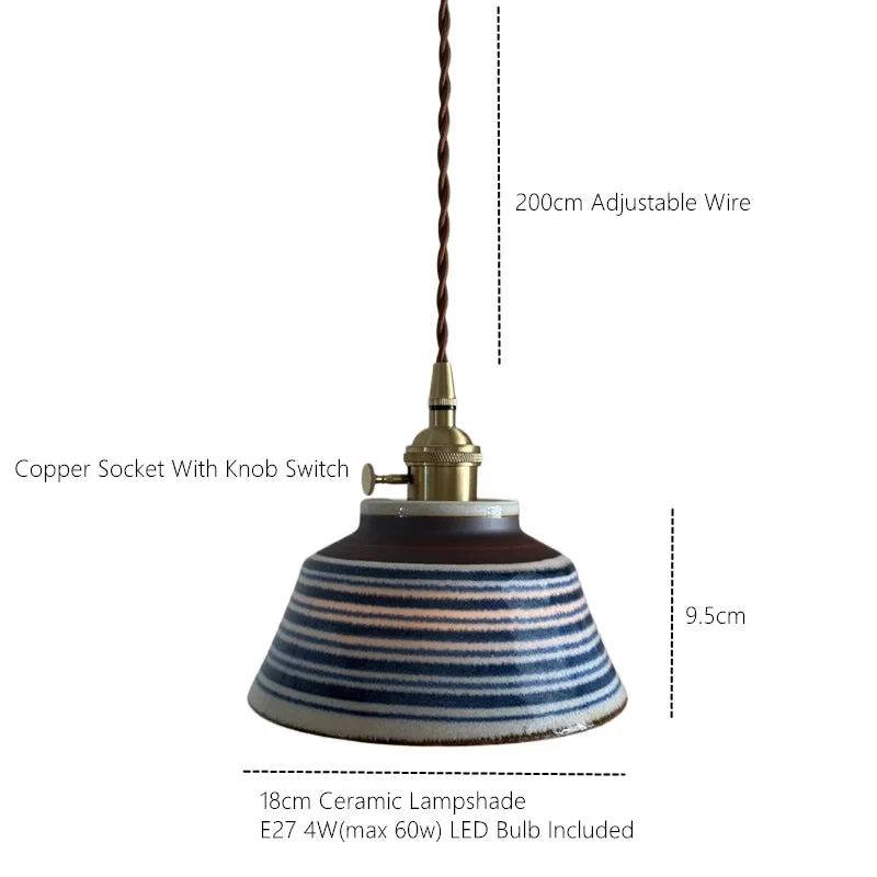 Hanglamp Keukeneiland Keramiek Koperen Fitting Handgeschilderd Bloemmotief E27 4 Dessins | Sansoti