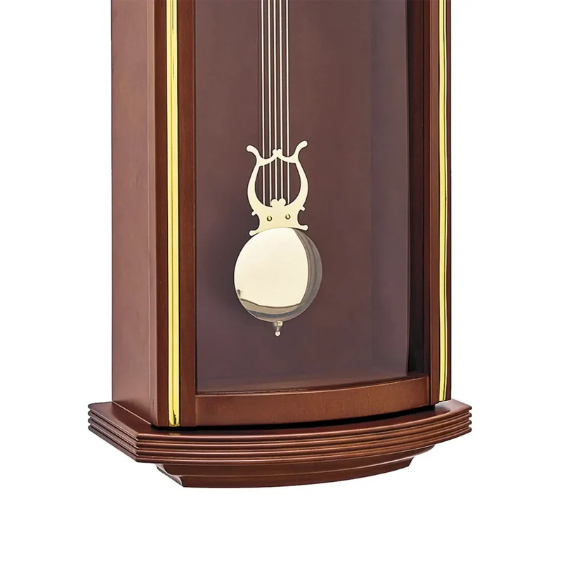 AMS F5015/1 Funk-Pendelwanduhr Nussbaum • Funkgesteuertes Quarzwerk • Pendel mit Westminster-Schlagwerk