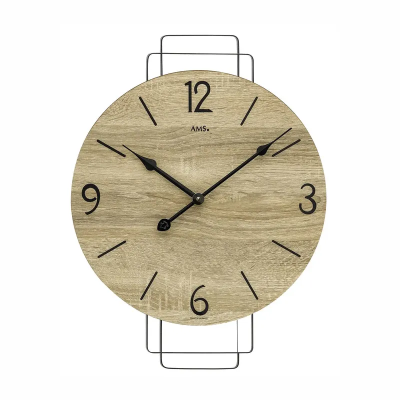 AMS W9687 Wanduhr Sonoma • Metall-Design • Quarzwerk