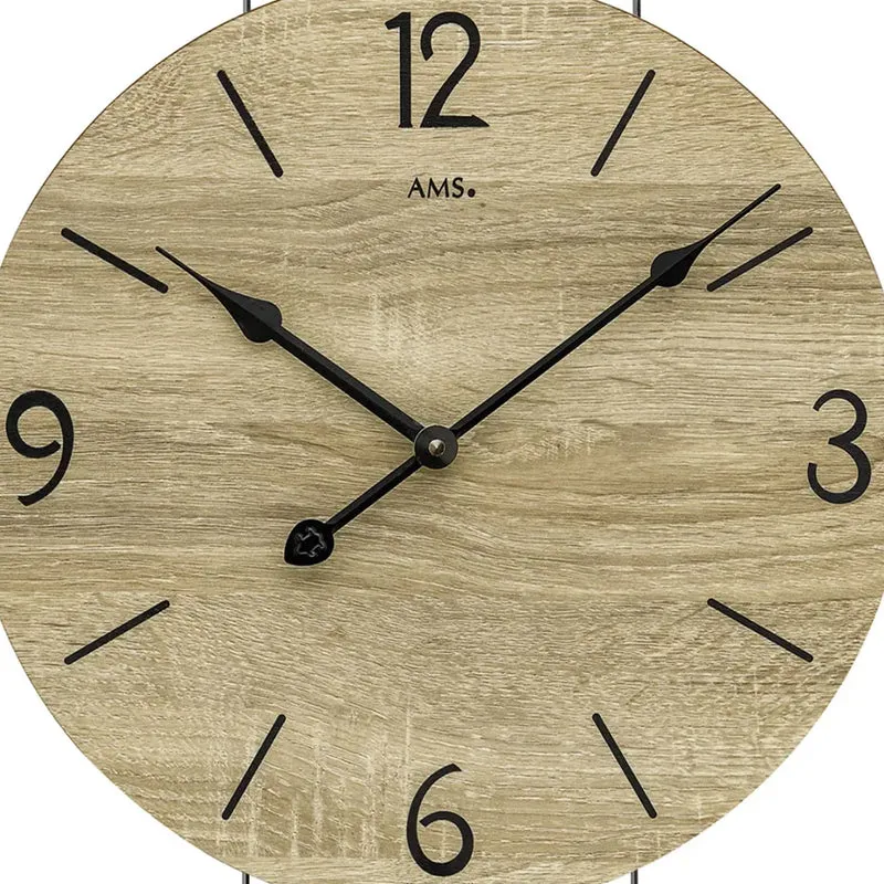 AMS W9687 Wanduhr Sonoma • Metall-Design • Quarzwerk