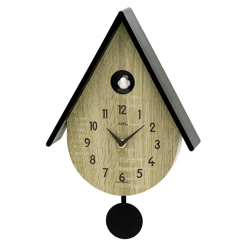 AMS W9683 Wanduhr Anthrazit • Mineralglas • Aluminium-Zahlenring