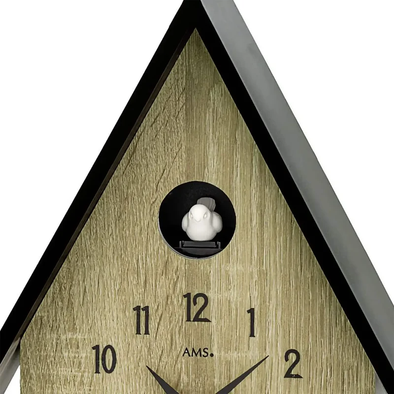 AMS W9683 Wanduhr Anthrazit • Mineralglas • Aluminium-Zahlenring