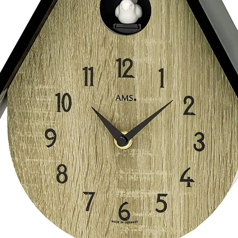 AMS W9683 Wanduhr Anthrazit • Mineralglas • Aluminium-Zahlenring