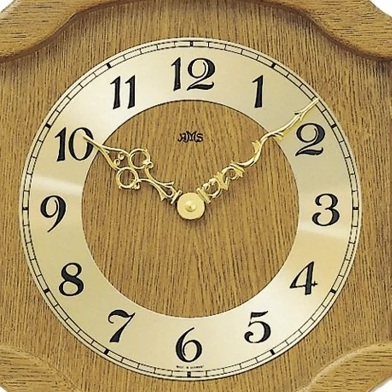 AMS Kempten W964/4 Wanduhr Eiche • Extra-leises Quarzwerk • Made in Germany