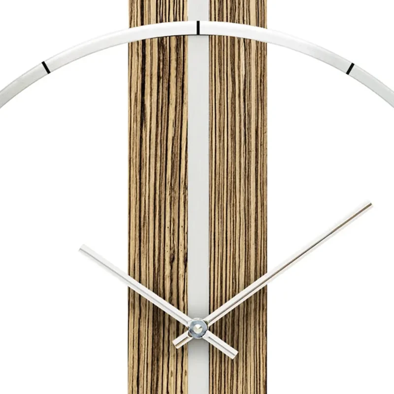 AMS W9606 Wanduhr Nussbaum • Quarzwerk • Aluminium-Frontreif