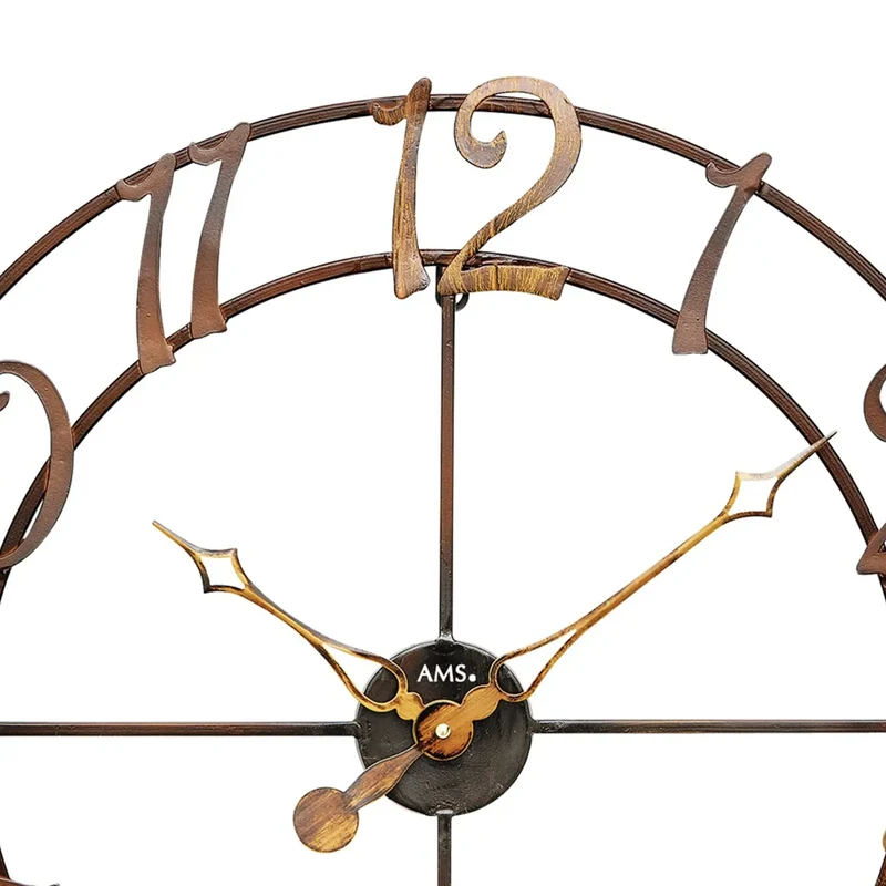 AMS W9566 Wanduhr Schwarz • Quarzwerk • Arabische Ziffern