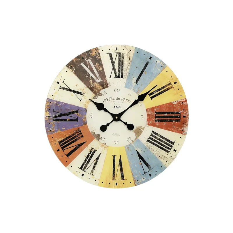 AMS W9467 Wanduhr • Bedrucktes Mineralglas • Quarzwerk