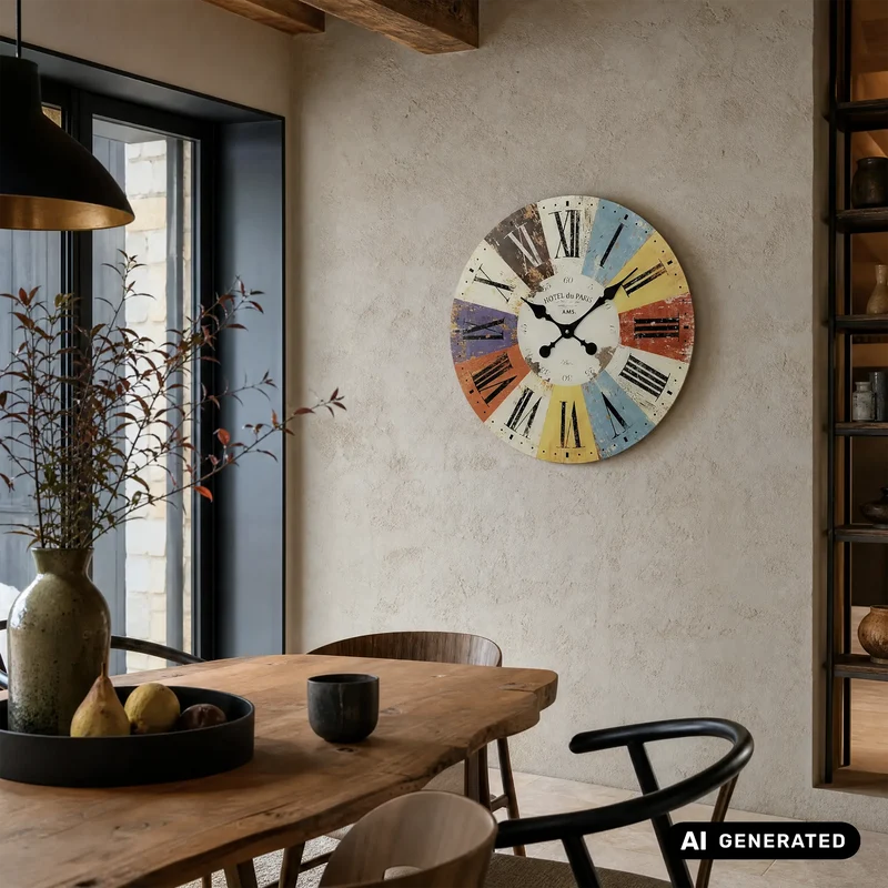 AMS W9467 Wanduhr • Bedrucktes Mineralglas • Quarzwerk