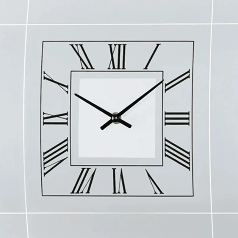AMS W9338 Wanduhr Schwarz • Geschwungenes Mineralglas • Quarzwerk